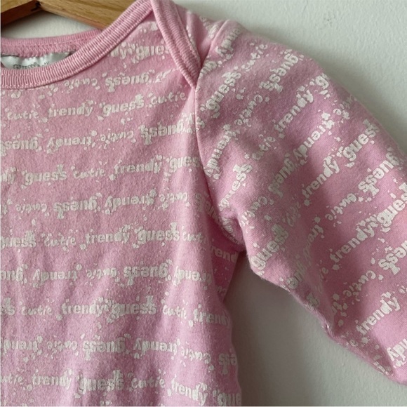 Guess baby light pink footie. Size 6-9 Months - Picture 5 of 8